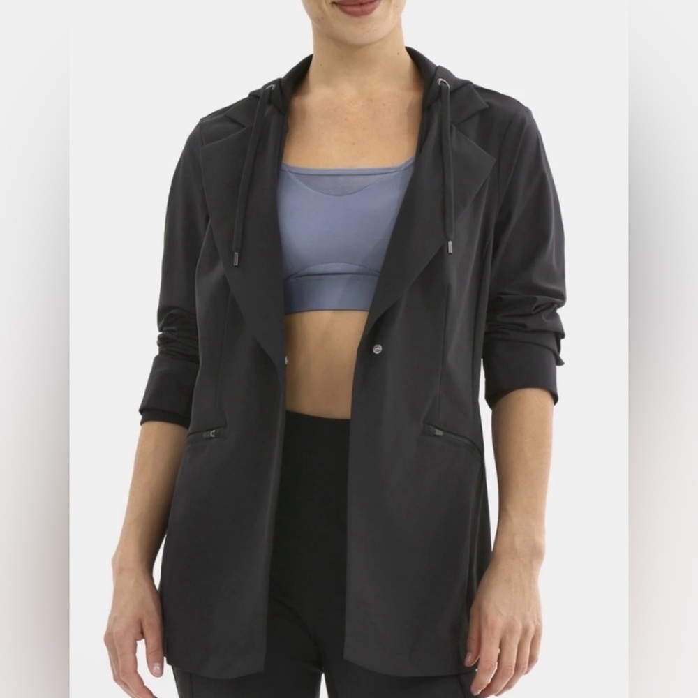 Avia Women's Black Hooded Active Blazer Jacket Size XXXL 22 Lounge
Activewear